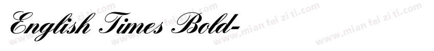 English Times Bold字体转换